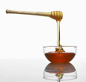 蜂蜜,舀蜜器,小碗