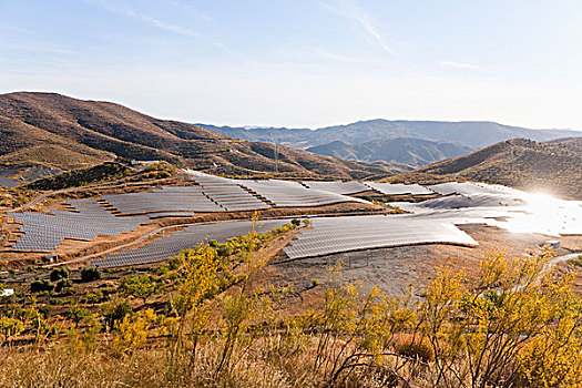 太阳能,工厂,阿尔默里亚省,安达卢西亚,西班牙