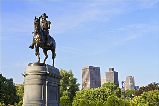 乔治-华盛顿,雕塑,波士顿
