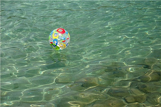 彩色,球,亚得里亚海,水