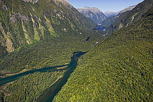 河,峡湾国家公园,南阿尔卑斯山,南部地区,南岛,新西兰
