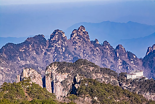 安徽省黄山市黄山风景区天海大峡谷自然景观