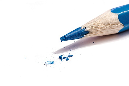 破损,蓝色,铅笔