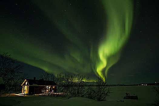 瑞典－阿比斯库的北极光