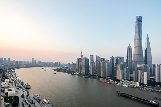 上海,黄浦江,两岸,夜景