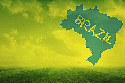 足球场,巴西,轮廓,文字