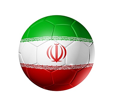 足球,球,伊朗,旗帜
