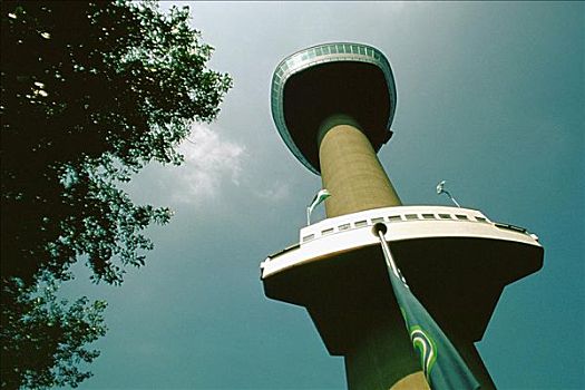 仰视,信号塔,鹿特丹,荷兰