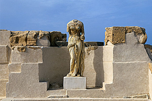 利比亚,地区,萨布拉塔,浴室,雕塑,约会,背影,二世纪