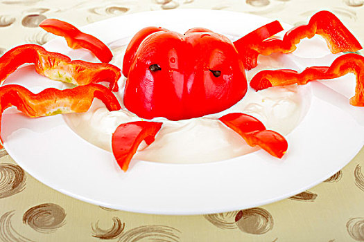 创意,食物,有趣,龙虾,红辣椒