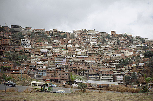 密集,住宅区,加拉加斯,委内瑞拉