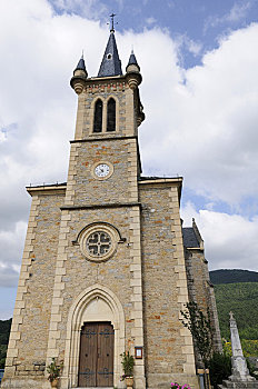 教堂,塞文山脉,法国