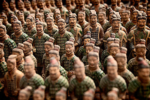 赤陶,战士,小雕像,工厂,西安,陕西,中国,亚洲