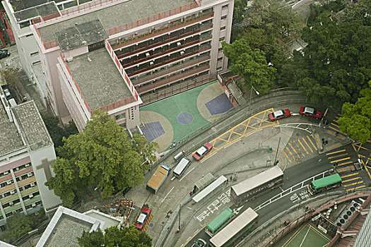 风景,摩天大楼,香港,中国