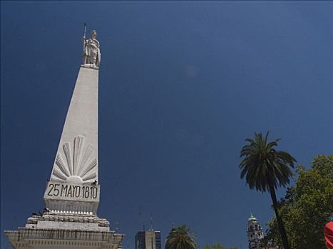 仰视,纪念建筑,梅奥,五月广场,布宜诺斯艾利斯,阿根廷