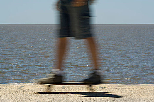 滑板,海边,公园