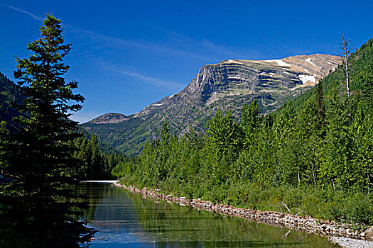 风景,道路,冰川国家公园,蒙大拿,美国