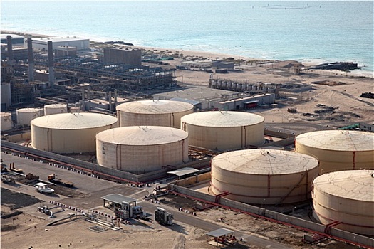 贮罐,港口,迪拜,阿联酋