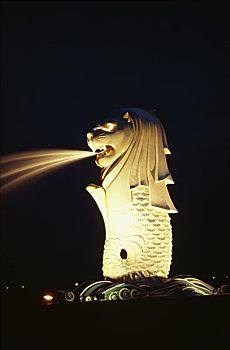鱼尾狮,喷泉,新加坡