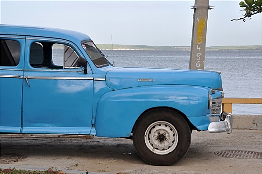 古巴,老古董,蓝色