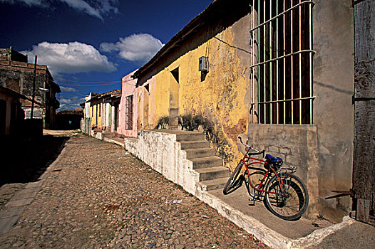 古巴,特立尼达,老,街景