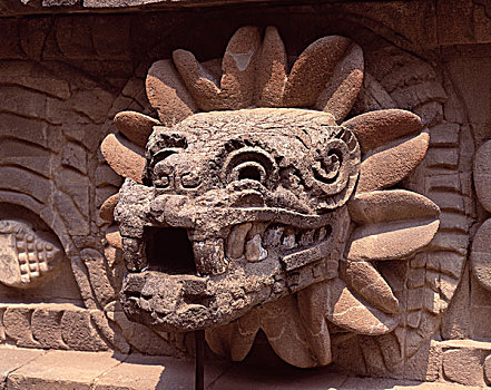 墨西哥,特奥蒂瓦坎,毒蛇