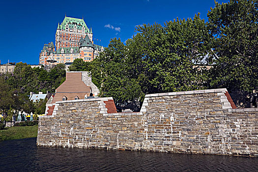老,要塞,墙壁,魁北克城,魁北克,加拿大