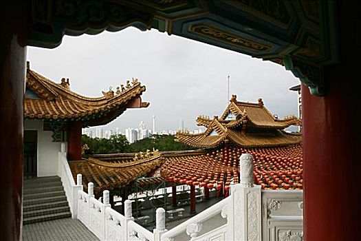 庙宇,城市,天后宫,吉隆坡,马来西亚