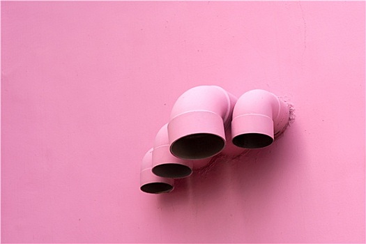 粉色,管,墙壁