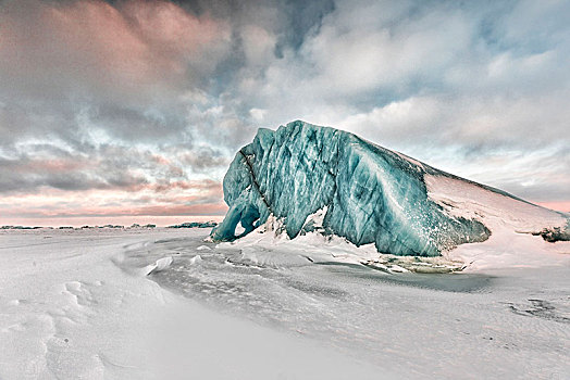 海冰,斯匹次卑尔根岛,东海岸,斯瓦尔巴特群岛,挪威