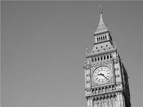 黑白,大本钟,伦敦