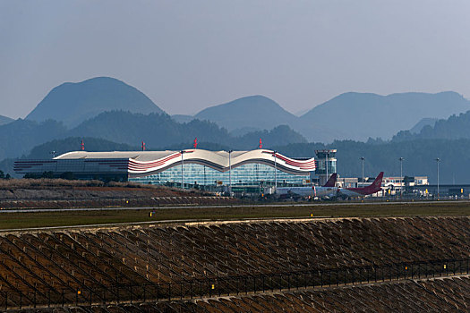 贵州遵义茅台机场全景图