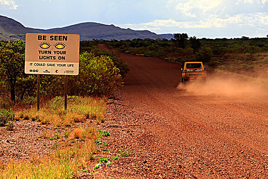 警告标识,转,道路,西澳大利亚州,澳大利亚