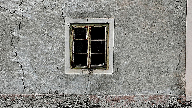 缝隙,墙壁,房子,窗户