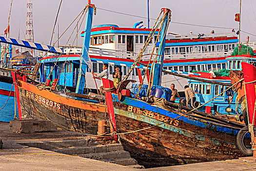 打渔船队,港口,省,越南,印度支那,东南亚,东方,亚洲