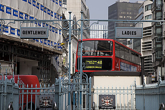英格兰,伦敦,城市,双层巴士,后面,公用,便捷