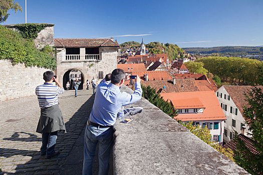 旅游,照相,城堡,老城,巴登符腾堡,德国