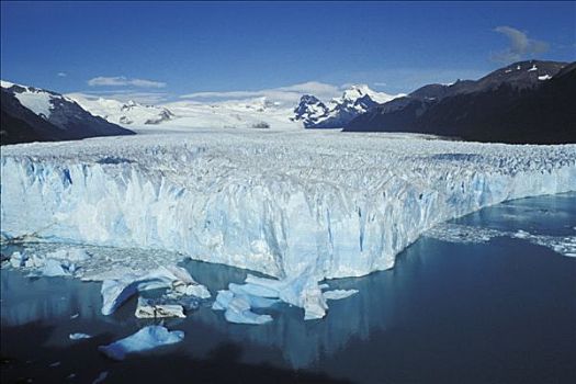 阿根廷,巴塔哥尼亚,莫雷诺冰川,冰,深蓝色,海洋