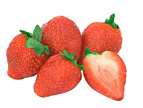 草莓,隔绝,白色背景,背景