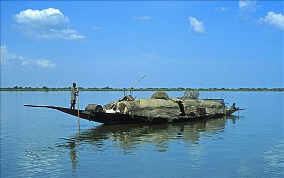 西非,马里,独木舟,尼日尔河