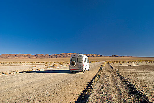 野营车,沙漠公路,高原,阿根廷,胡胡伊