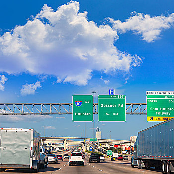 休斯顿,高速公路,交通,州际,德克萨斯,美国