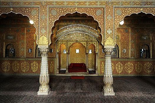 城市宫殿,比卡内尔,拉贾斯坦邦,北印度,南亚
