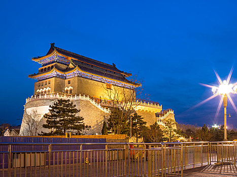 北京正阳门城楼夜景