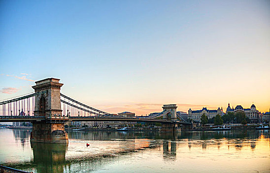 吊桥,布达佩斯,匈牙利