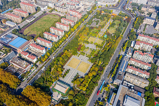 航拍南京故宫宫城核心区遗址,南京明故宫遗址公园,南京午朝门公园