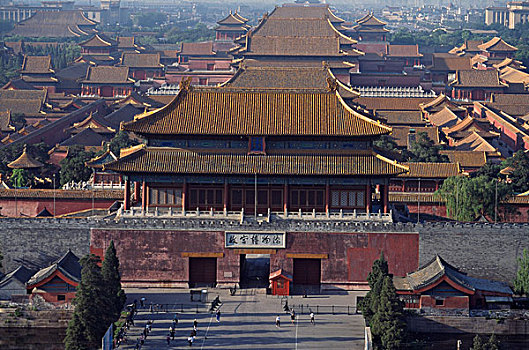大门,神圣,精湛,皇宫,故宫,北京,中国