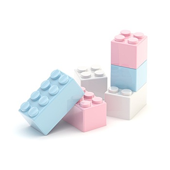 玩具,建筑,砖,方形,白色背景