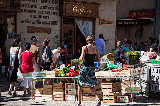 食品市场,沃克吕兹省,普罗旺斯,法国,欧洲