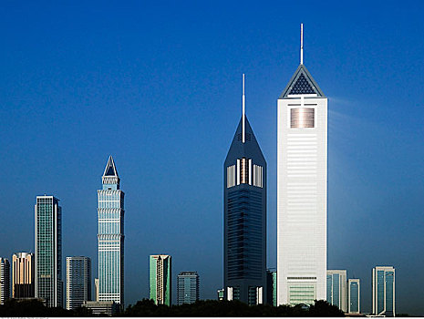 天际线,迪拜,阿联酋